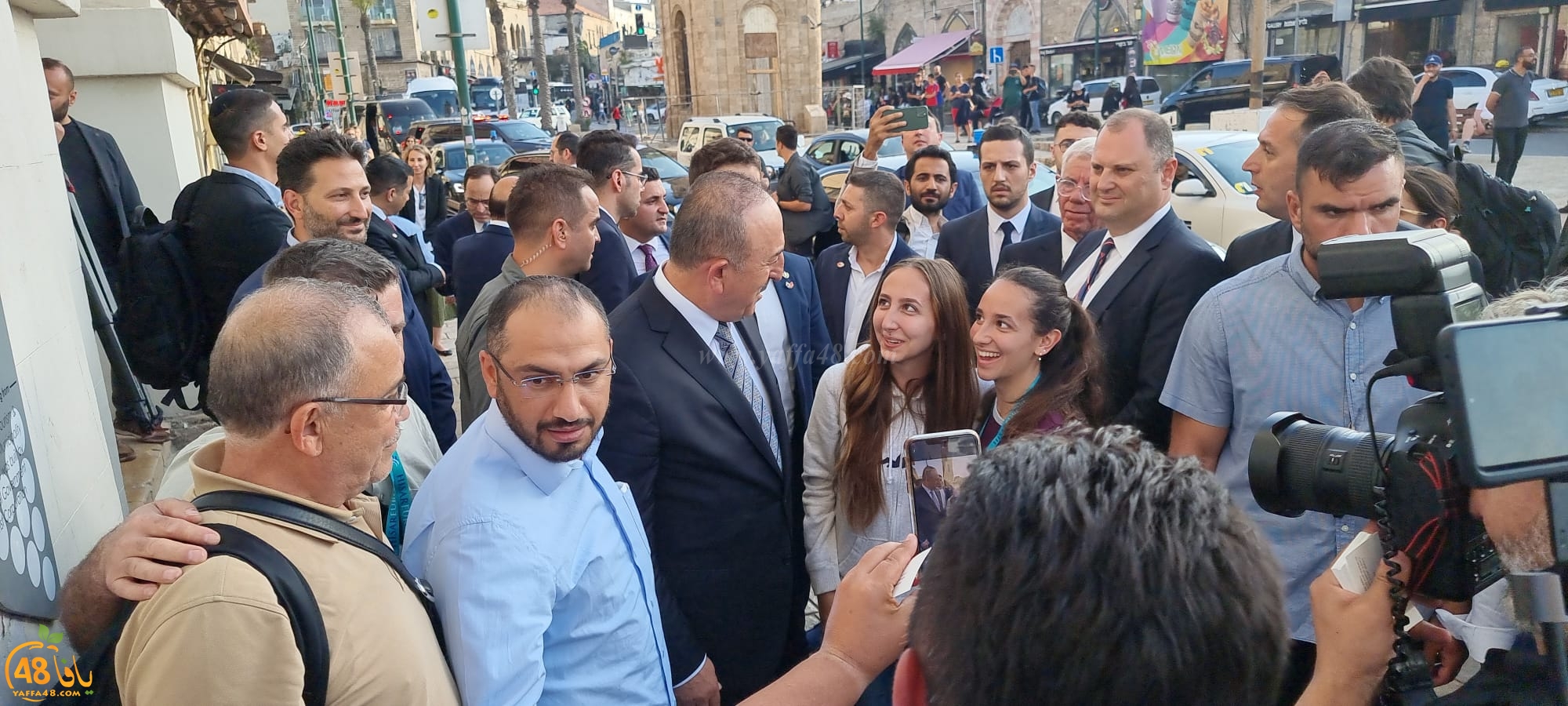  وزير الخارجية التركي في زيارة لمدينة يافا 